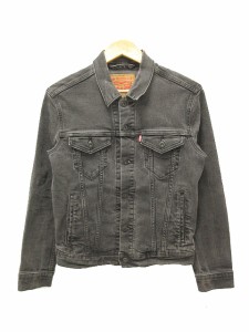 【中古】リーバイス Levi's デニムトラッカージャケット ジージャン ブラック 黒 S メンズ