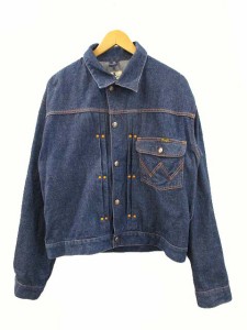 【中古】ラングラー WRANGLER 90s 10MJ デニムジャケット ジージャン 1stタイプ 復刻 濃紺 L メンズ