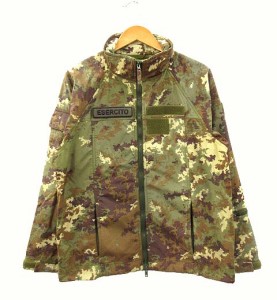 【中古】イタリア軍 ソフトシェル ジャケット 迷彩 カモ 裏地フリース メンズ