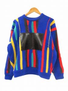 大きいサイズ】COOGI せつな クージー 3Dニット ブルー 青 ニットポロ