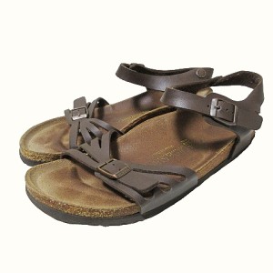 【中古】ビルケンシュトック BIRKENSTOCK BALI バリ サンダル バタフライ アンクルストラップ 25cm 茶 ブラウン ■U90