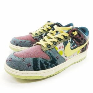 【中古】ナイキ NIKE Dunk Low Community Garden CZ9747-900 スニーカー 総柄 ダンク ロー 28cm マルチカラー メンズ