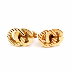 【中古】グッチ GUCCI 美品 K18 GGランニング ピアス 750 ゴールド アクセサリー ジュエリー ケース付き レディース