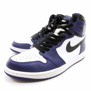 【中古】ナイキ NIKE Air Jordan 1 Retro High OG Court Purple 555088-500 スニーカー27.5cm パープル メンズ