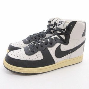 【中古】未使用 NIKE タグ付 Terminator High PRM Black and Phantom スニーカー 27cm 黒 ペールバニラ A0111 メンズ