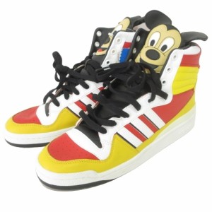 【中古】未使用品 Jeremy Scott×adidas タグ付き ディズニー スニーカー U43037 US10 28 マルチカラー ■U90