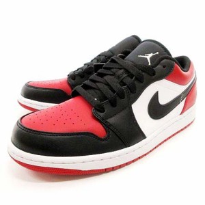 【中古】未使用品 ナイキ NIKE Air Jordan 1 Low "Bred Toe" 553558-612 スニーカー US10 28cm 黒 レッド メンズ