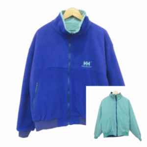 【中古】ヘリーハンセン HELLY HANSEN 90s リバーシブル ブルゾン ボア ワンポイント L バイカラー ■U90 メンズ