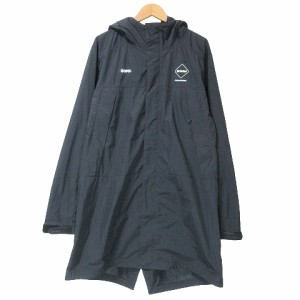 【中古】エフシーレアルブリストル FCRB 19年 TOUR BENCH COAT ベンチコート モッズコート プリント L 黒 IBO49