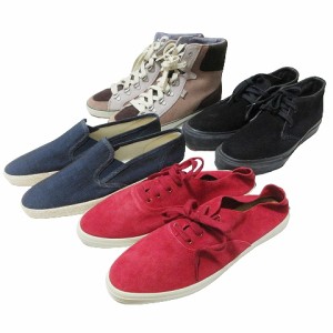 【中古】ケッズ Keds スニーカー 4点セット まとめ スリッポン ローカット ハイカット スエード 紺 茶 黒 赤 IBO49 X