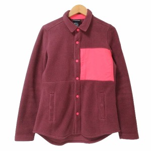 【中古】バートン W HEARTH SNAP SHIRT フリース シャツ スノーボード アウトドア ウエア S ボルドー IBO51