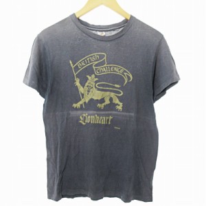 【中古】ヘインズ Hanes ヴィンテージ 80年 Tシャツ カットソー 半袖 プリント ネイビー 紺 M 0517 メンズ