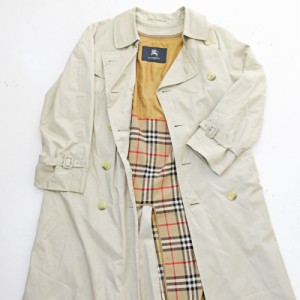 【中古】バーバリー BURBERRY トレンチコート ジャケット ノバチェック裏地 ライナー付 ベージュ 170 国内正規品 0425