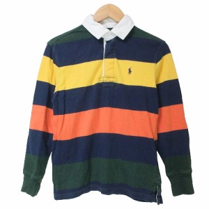 【中古】ポロ バイ ラルフローレン ラガーシャツ トップス キッズ 男の子 子供服 140 長袖 ボーダー ■GY14