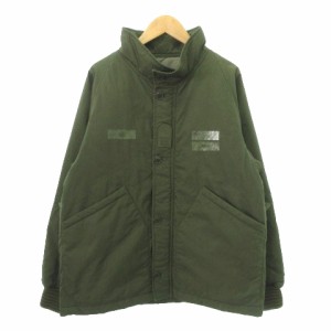 【中古】ネイバーフッド 美品 19AW CN-JKT フィールド ライナー ジャケット 袖ニット ハイネック S カーキ メンズ