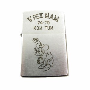 【中古】ジッポー ZIPPO 動作未確認 KOM TUM ベトナム ヴィンテージ 喫煙グッズ オイルライター 銀 