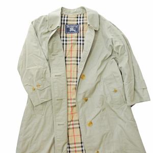 バーバリーズ　ステンカラーコート　コーデュロイ Burberrys ノバチェック Burberrys バーバリー ステンカラーコート ノバチェック ベージュ XL