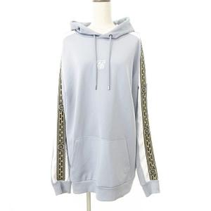 【中古】シックシルク SIKSILK アームデザイン パーカー フード XLサイズ 水色 スカイブルー ■MET1 レディース