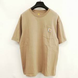 【中古】カーハート carhartt 2020 ポケット Tシャツ トップス 半袖 L ベージュ メンズ