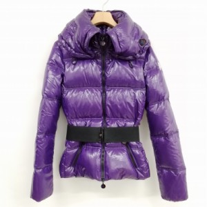 【中古】モンクレール MONCLER アリソ ALISO ダウン ジャケット ベルト付 0 パープル レディース