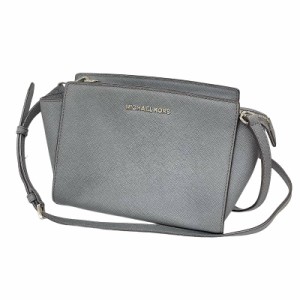 【中古】マイケルコース MICHAEL KORS SELMA ミディアムメッセンジャー 2way サフィアーノレザー 30T3SLMM2L グレー