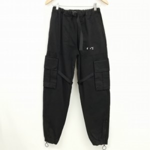 【中古】オフホワイト OFF WHITE OMCF004E20FAB001 BLACK PARACHUTE CARGO PANTS 20AW カーゴパンツ 美品 29 ブラック