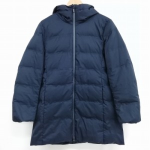 【中古】ユニクロ UNIQLO シームレス ダウン コート ジャケット L ネイビー レディース レディース