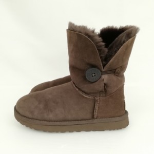 【中古】アグ オーストラリア UGG australia 5803 W BAILEY BUTTON ベイリーボタン ムートン ブーツ 24cm ブラウン