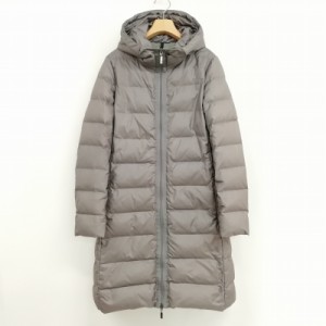 【中古】モンクレール MONCLER NANTESFUR ダウン コート ジャケット ファー欠損 ベルト欠損 0 グレー レディース