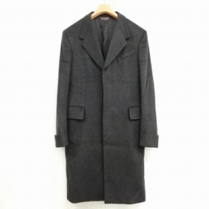 【中古】ポールスミスコレクション PAUL SMITH COLOMBO カシミヤ チェスター コート 比翼 美品 M チャコール