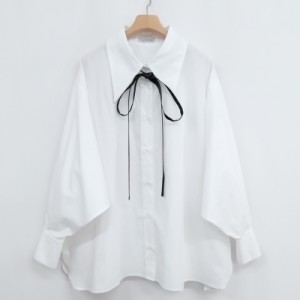 【中古】Gypsohila ジプソフィア GPS-535 Ribbon Tie Blouse リボンタイ ブラウス FREE ホワイト レディース