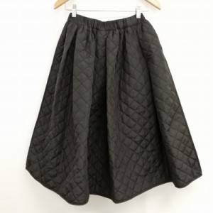 【中古】Gypsohila ジプソフィア GPS-324 Quilt Skirt キルト フレア ロング スカート キルティング FREE ブラック