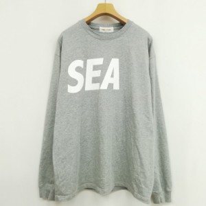 【中古】ウィンダンシー WIND AND SEA WDS-SEA-22S-01 美品 L/S Tee ロングスリーブ Tシャツ ロンT L グレー メンズ