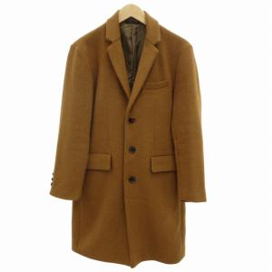 タケオキクチ メンズ チェスターコート ブラウンアンゴラ100% もりたてる 