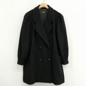 ヴィンテージ ダブルブレスト チェスターコート ウール ブラック M 古着 ヴィンテージ ダブルブレスト チェスターコート ウール ブラック M 古着
