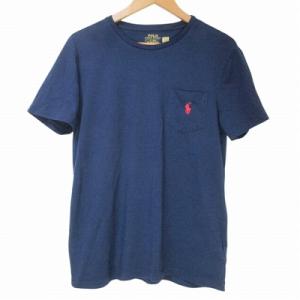 ラルフローレン　正規品　サマーニット　半袖　紺色　赤ポニー　美品 ラルフローレン Ralph Lauren 正規品 サマーニット 半袖 赤
