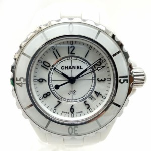 中古 シャネル Chanel J12 33mm 腕時計 ウォッチ デイト セラミック 白 ホワイト Z レディースの通販はau Wowma ワウマ ブランド古着のベクトル 商品ロットナンバー