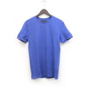 【中古】ザラ ZARA Tシャツ カットソー 無地 シンプル 半袖 M 青 ブルー /Z メンズ
