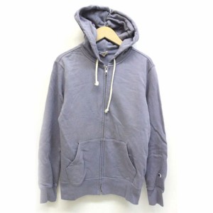 【中古】チャンピオン CHAMPION パーカー フーディー フーデッド 長袖 M ライトパープル /Z レディース