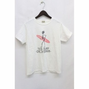 【中古】エンドレスサマー The Endless Summer TES Tシャツ カットソー プリント 半袖 S 白 ホワイト /Z メンズ