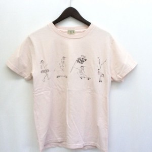 【中古】エンドレスサマー The Endless Summer TES Tシャツ カットソー サーフ スカル 半袖 S ライトピンク /Z メンズ