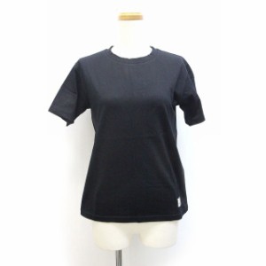 【中古】未使用品 ナノユニバース  × BLUEY SURF CLUB Tシャツ バックプリント サーフ 半袖 F 黒 /Z レディース