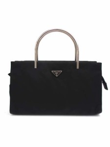 【中古】プラダ PRADA B7002 メタルハンドル METAL ナイロン ハンドバッグ トートバッグ レディース