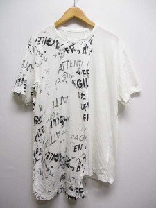 【中古】ワイズ Y's 23SS 半袖 アシンメトリー Tシャツ コットン 2 ホワイト 白 YZ-T45-574 日本製 ヨウジヤマモト