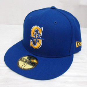 【中古】ニューエラ NEW ERA 59FIFTY 5950 MLB シアトル マリナーズ ベースボール キャップ 帽子 7 5/8 60.6cm ブルー