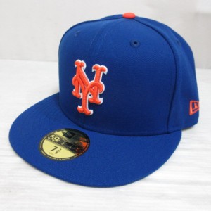 【中古】ニューエラ NEW ERA 59FIFTY 5950 MLB ニューヨーク メッツ キャップ 帽子 7 3/8 58.7cm ブルー 正規品