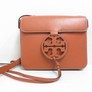 【中古】トリーバーチ TORY BURCH 美品 ミラー クロスボディー ショルダー バッグ レザー 牛革 ブラウン 73722 ☆AA★