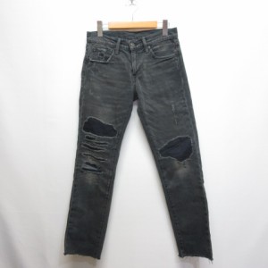 【中古】リーバイス Levi's 511 リペア加工 デニム パンツ ジーンズ 28 薄黒 ブラック pc9-04511-1339 メンズ