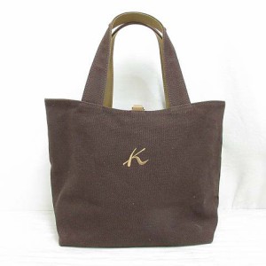 【中古】キタムラ Kitamura リバーシブル ナイロン x キャンバス トート バッグ 茶 ブラウン ワンショルダー