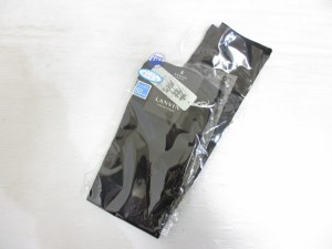 【中古】未使用品 ランバン LANVIN UVカット アームカバー ロング 全長50cm 黒 ブラック 内側メッシュ地 タグ付き